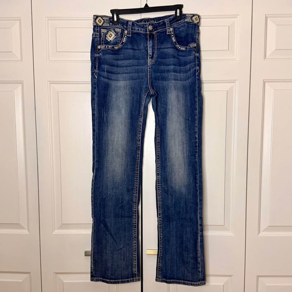 Grace Embellished Bootcut Jeans Size 18 Women’s Medium Wash Denim